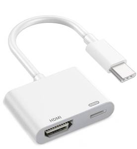 lot 8347 image: Apple USB-C to HDMI Adapter 4K120Hz for iPhone 15 16 17 to TV, MFi Certified Type-C to HDMI 2.3 Dongle Cord with 100W Fast Charging Port for MacBook ProAir, iPad Pro, iMac, Galaxy S25S24 and More