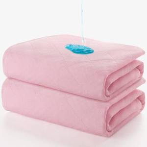 lot 8360 image: Bed Pads Washable Waterproof 2 Pack for Incontinence, Large 34 x 36 inch Absorbent Underpads, Reusable Pee Pads for Kids, Adults, Pets, Pink