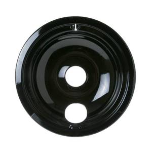lot 8378 image: GE WB31M19 Genuine OEM 8 Porcelain Burner Drip Bowl (Black) for GE Electric Ranges