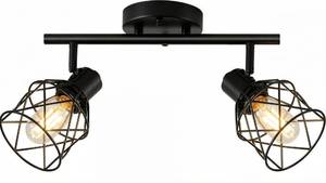 lot 8384 image: Vohyzufa 2-Lights Kitchen Track Lighting, Adjustable Multi-Directional Ceiling Light Fixtures, Rotatable Farmhouse Light Fixtures Mount with Metal Cage for Dining Room, Living Room, Bedroom, E26 Base