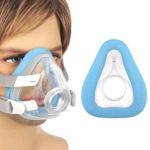 lot 8387 image: Replacement Memory Foam CPAP Mask Cushion for ResMed Airtouch F20 & Airfit F20 - Features Superior Resilience & Ultra-Soft with JoyMask 20T Memory Foam - IDEAR Full Face F20 Mask Large - Superblue