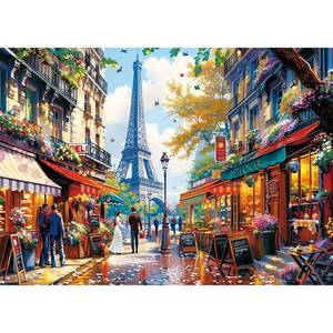 lot 8399 image: 1000 Pieces Puzzle for Adults - Charming Paris Puzzle for Adults Children - Recycled Paper Jigsaw Puzzle 1000 Pieces - Fun and Challenging Family Game Great Gift Idea, Finished Size is 28  20 in
