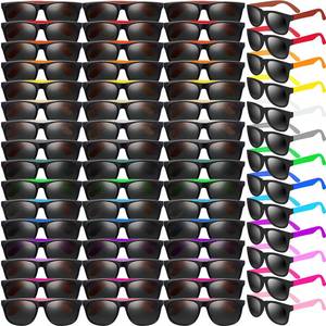 lot 8420 image: Oleitodh 96 Pack Neon Sunglasses Party Favors Bulk, 16 Colors Neon Party Sunglasses 80s Style Colorful Novelty Cool Sun Glasses for Classroom Prize, Goody Bag Filler, Birthday, Kid Teen Adult
