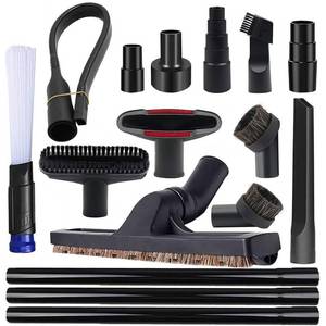lot 8442 image: 16 Pcs Universal Vacuum Attachments Kit for Shop Vac Accessories with 2 12 to 1 14 & 1 78 to 1 Hose Adapter for Shop Vac, 1 14 Shop Vacuum Cleaner Attachments, Household Cleaning Vacuum Kit