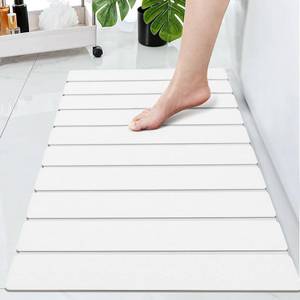lot 8467 image: Cuckan Foldable Stone Bath Mats for Bathroom Super Absorbent Diatomaceous Earth Bath Mat Quick Dry Bath Rug Drying Mats with Non Slip Shower Rug Tub Shower Mat