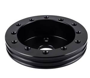 lot 8481 image: 0.5 Steering Wheel Hub Adapter Conversion Spacer, 6 Hole to 3 Hole Steering Wheel Adapter Grant Adapter Boss Kit Black
