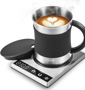 lot 8514 image: Cosori Coffee Mug Warmer &amp Mug Set for Desk, Cup Heater, Office, 1°F Precise Temperature Control