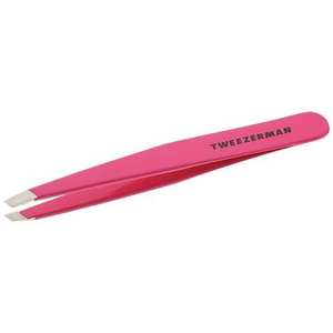 lot 8528 image: Tweezerman Slant Tweezer - Pretty in Pink Stainless Steel, Eyebrows, Beauty Tool
