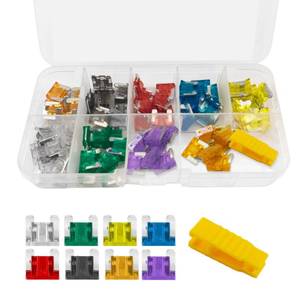 lot 8540 image: 100PCS Car Fuses Assortment Kit, Upgraded Blade Fuses Automotive- Standard & Mini & Low Profile Mini Fuse (3A 5A 7.5A 10A 15A 20A 25A 30A 35A) for RV, Car, Truck, Marine, Boat, Motorcycle