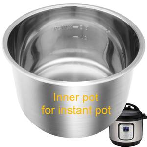 lot 8545 image: Stainless Steel Inner Pot for Instant Pot 6QT, Upgrade Replacement Pot for Instant Pot 6 Quart, Food Grade 304 (188) Stainless Steel Insert for Instantpot with Thick Bottom, Non-Toxic (No Teflon)
