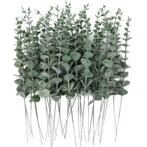 lot 8547 image: RECUTMS 36PCS Eucalyptus Leaves Stems 15Inch Artificial Green Leaf Branches Plant Bundle for Indoor Outdoor Home Office Wedding Centerpiece Flower Bouquet Floral Arrangement Table Farmhouse Decoration