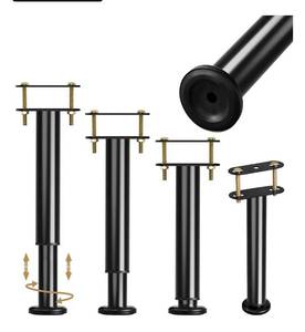 lot 8550 image: 4Pcs Adjustable Height Bed Support Legs, 7-12.6 Inch Bed Frame Support Legs, Metal Bed Legs