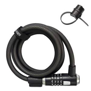 lot 8551 image: Kryptonite KryptoFlex Bike Lock Cable, 2FT6FT10FT Long 12mm Thick Heavy Duty Braided Steel Cable Anti-Theft Security Lock for Outdoor Equipment, CombinationKey Bike Lock