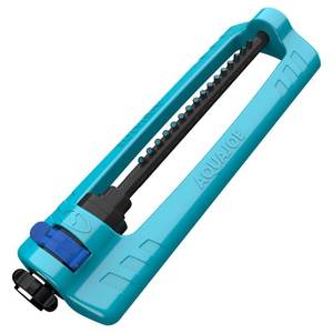 lot 8568 image: Aqua Joe Oscillating Metal Lawn Sprinkler  Adjustable Spray  3 600 Sq. Ft. Max Coverage