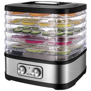 lot 8569 image: OSTBA Food Dehydrator, Dehydrator for Food and Jerky, Fruits, Herbs, Veggies, Temperature Control Electric Food Dryer Machine, 5 BPA-Free Trays Dishwasher Safe, 240W