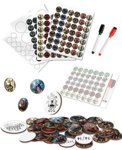 lot 8597 image: CZYY RPG Dry Erase Token Set, 192 Reusable Cardboard Game Tokens