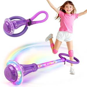 lot 8599 image: Dolanus Skip Toys for 5-12 Year Old Kids, Girls Birthday Gifts for Age 5 6 7 8 9 10 11 12, Outdoor Outside Sports Games, Girls Toys Age 6-8 8-13, Portable Colorful Flash Wheel Swing Ball (Purple)