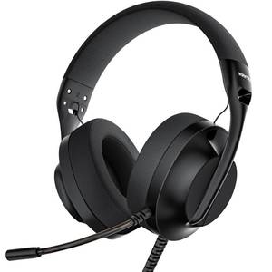 lot 8603 image: WIRWTRU S30 Gaming Headset with Microphone,198g Lightweight Design, Wired Gaming Headphones for Xbox, Xbox Series XS, PS5, PS4, Switch, PC, Noise Cancelling Mic, Soft Earmuffs (Black)