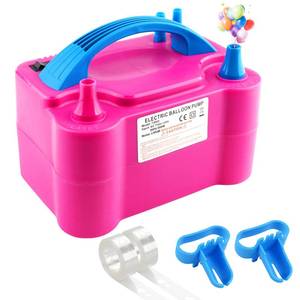 lot 8605 image: Balloon Pump 600W 110V Electric Balloon Pump Portable Electric Inflator Balloon Air Pump-2 Tying Tools Balloon Blower for Party Decoration