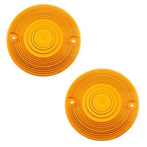 lot 8610 image: NTHREEAUTO 3 14 Inch Flat Turn Signal Light Lens Cover Amber Compatible with Harley Touring Electra Glide Road King Softail