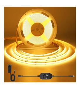 lot 8613 image: COB LED Strip Light 24V, Warm White 2700K LED Light Strips with Dimmer and Power Supply, 8mm Wide, CRI 92, Flexible LED Strip Lights for Bedroom Under Cabinet TV Backlight Ceiling Kitchen, 9.8ft3M
