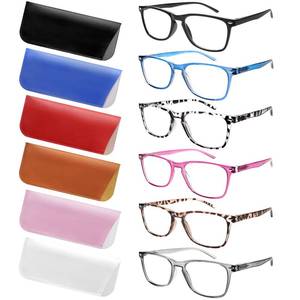 lot 8623 image: ZONLON 6 Pack Reading Glasses for Women Men, Spring Hinge Eyeglasses Blue Light Blocking Anti Eyestrain Computer Readers (6 Mix C1, 1.50, multiplier_x)
