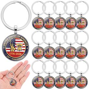 lot 8645 image: Whimsibelle 50 Pcs 250th Anniversary Keychain Bulk Liberty Bell Statue USA Patriotic 250 Years Merchandise Keychains Independence Day Gift 4th of July Party Commemorative Gift(Lively)
