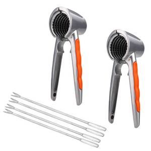 lot 8670 image: 2pcs Heavy Duty Nutcracker Tools, with 4 Nut Picks Professional Walnut Pecan Hazelnut & Hard Shell All Nut Opener Tool with Anti Slip Handles