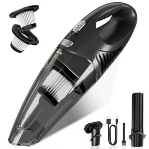 lot 8726 image: Handheld Vacuum Cordless, Rechargeable Car Vacuum Cleaner with Multiple Attachments, Portable Hand Held Vacuum Suction Power, Mini Vacuum for Car, Home, Pet Hair, Office, Desk, Keyboards Black Silver