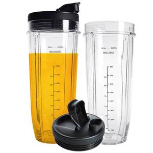 lot 8734 image: Blender Cups Replacement Parts for Ninja, 32oz Cups with Sip & Seal Lids,Compatible with Ninja Auto IQ Blender BL450 BL480 BL642 BL680 BN801 SS101 SS151