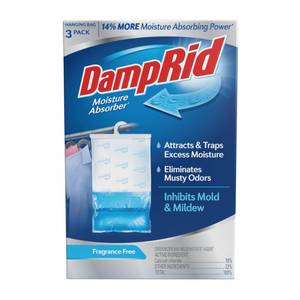 lot 8739 image: DampRid Fragrance Free Hanging Moisture Absorber, 16 oz., 3 Pack - Eliminates Musty Odors for Fresher Air, Ideal Moisture Absorbers for Closet, 14% More Moisture Absorbing Power