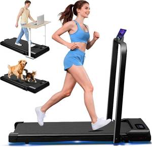 lot 902 image: $140 Walking Pad with Handle Bar, 2.5HP Treadmill, Portable, Foldable