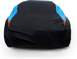 lot 924 image: MORNYRAY Car Cover All Weather Snowproof UV Windproof, Sedan Blue