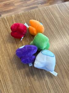 lot 936 image: Among us squeaky plush toys five pack.