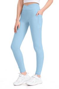 lot 949 image: KEREDA Girls Athletic Leggings High Waist with Pockets Ages 7-14