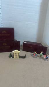 lot 1020 image: Department 56 Disney Parks Village Series Olde World Antiques Gate & Disney Parks Family Figurines Set