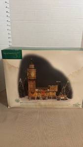 lot 1027 image: Department 56 Dickens Village Big Ben 2-Piece Set