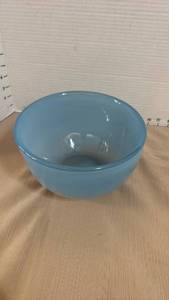 lot 1033 image: Blue Opaline Glass Bowl