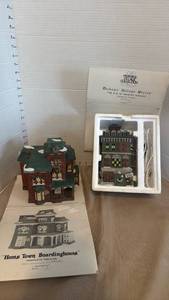 lot 1066 image: Department 56 Heritage Village Collection - Home Town Boardinghouse & The Flat of Ebenezer Scrooge Set