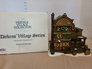 lot 1113 image: Department 56 Dickens Village Series Canadian Trading Co. #58306
