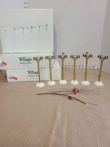 lot 1119 image: Department 56 Village Telephone Poles Set of 6