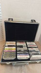 lot 1166 image: Large Lot of 30 Cassette Tapes in Carry Case