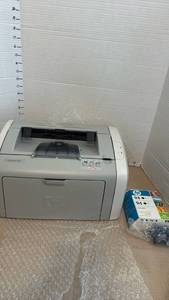 lot 1167 image: HP LaserJet 1020 Monochrome Laser Printer with HP 94 Black Ink Twin-Pack and USB Cable