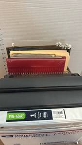 lot 1170 image: Office Supply Lot - Binders, Hanging File Folders & Spiral Notebooks