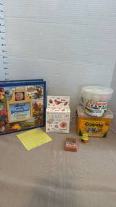 lot 1183 image: Sidewalk chalk, stickers and more