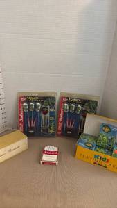 lot 1186 image: Darts, dominos, Bugs Life playing cards