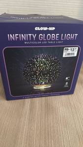 lot 1195 image: Glow-Up Infinity Globe Light Multicolor LED Table Light