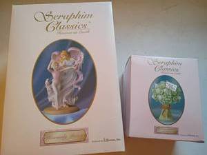 lot 1323 image: Seraphim Classics Heaven on Earth Figurines. Heavenly Dance. Seraphim Sentiments. Luck of the Irish be with you