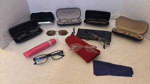 lot 1343 image: Mixed Eyeglasses and Sunglasses Lot with Cases