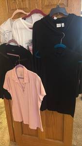 lot 1354 image: Womens Mixed Tops Lot - 6 Pieces Including Chaps, Weekends by Chicos & More L XL